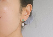 Load image into Gallery viewer, Jadeite Pearl Earrings