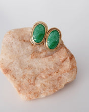 Load image into Gallery viewer, Carved Jade Earrings
