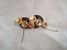 Load image into Gallery viewer, Gold Ruby Earrings
