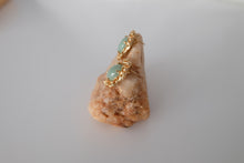 Load image into Gallery viewer, Jadeite Earrings with Gold Embellishment
