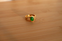 Load image into Gallery viewer, Oval Jadeite Ring with Diamonds
