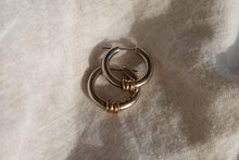 Load image into Gallery viewer, Silver Hoops with gold detail
