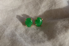 Load image into Gallery viewer, Jadeite Oval Earrings
