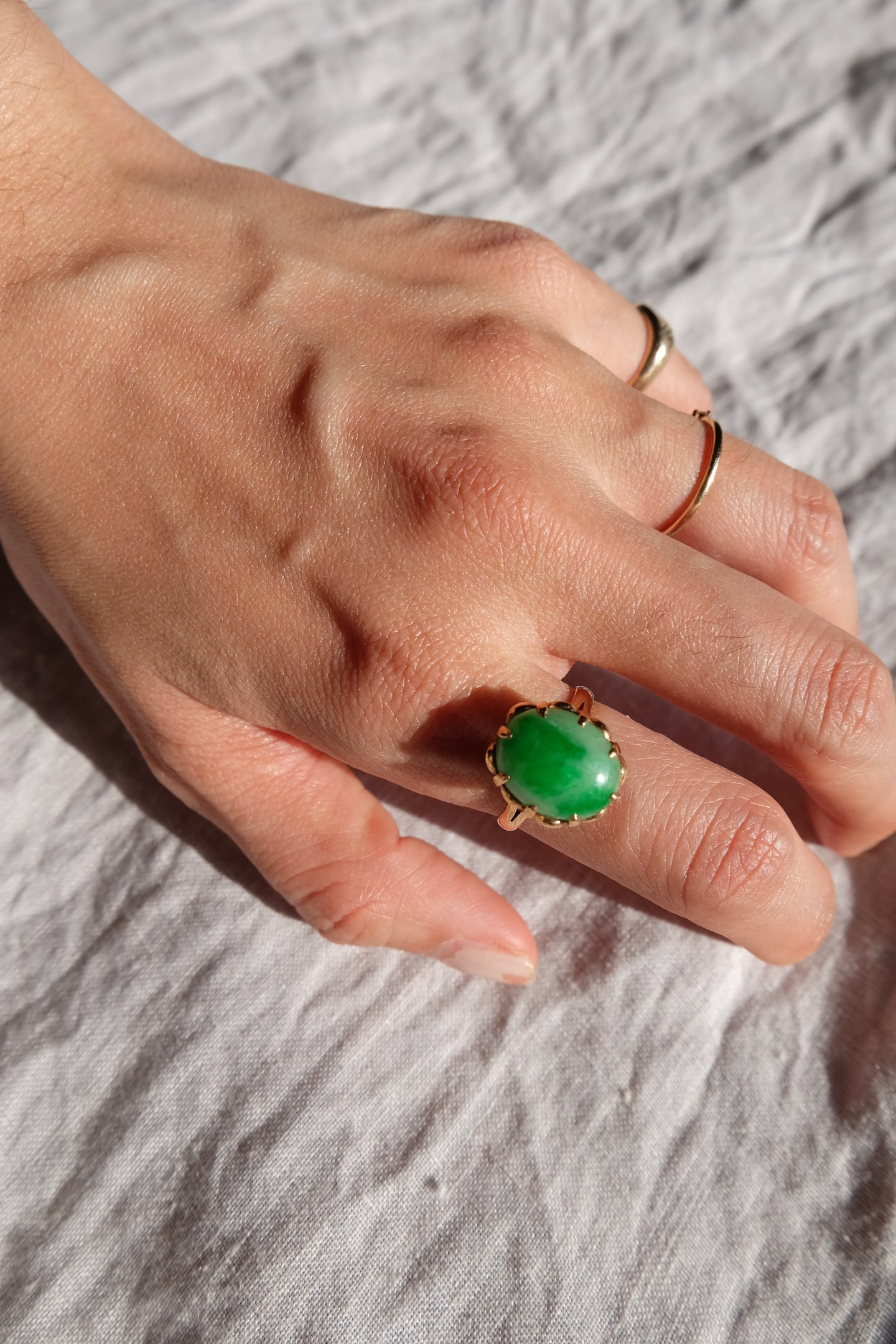 Jadeite Oval Ring No.002