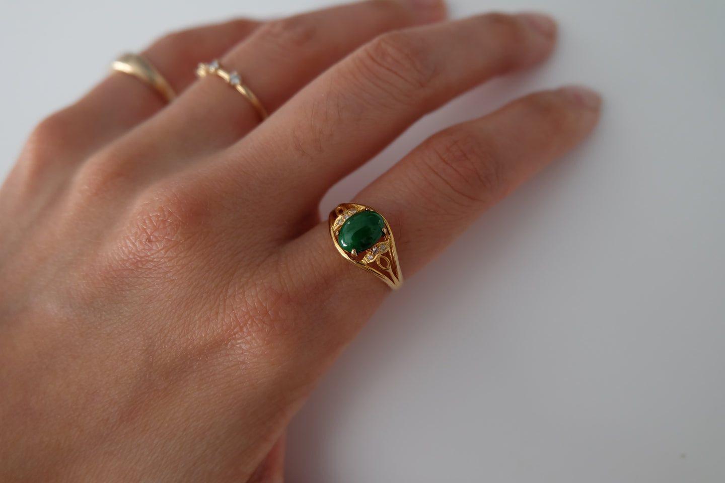 Jadeite Oval Ring No.003