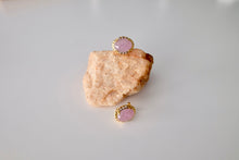 Load image into Gallery viewer, Lavender Jadeite Earrings with DIamonds
