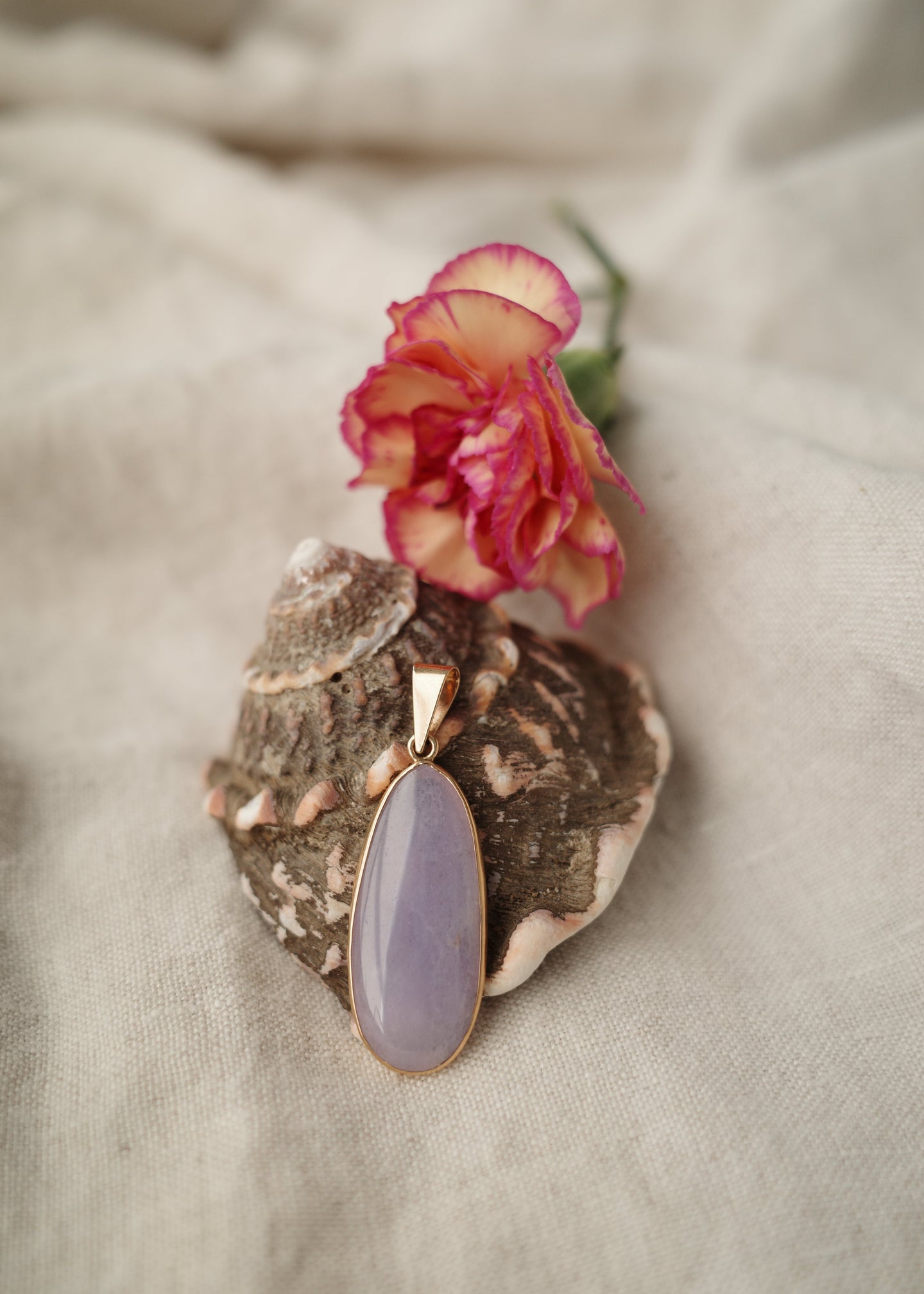 Large Lavender Jadeite Pendant