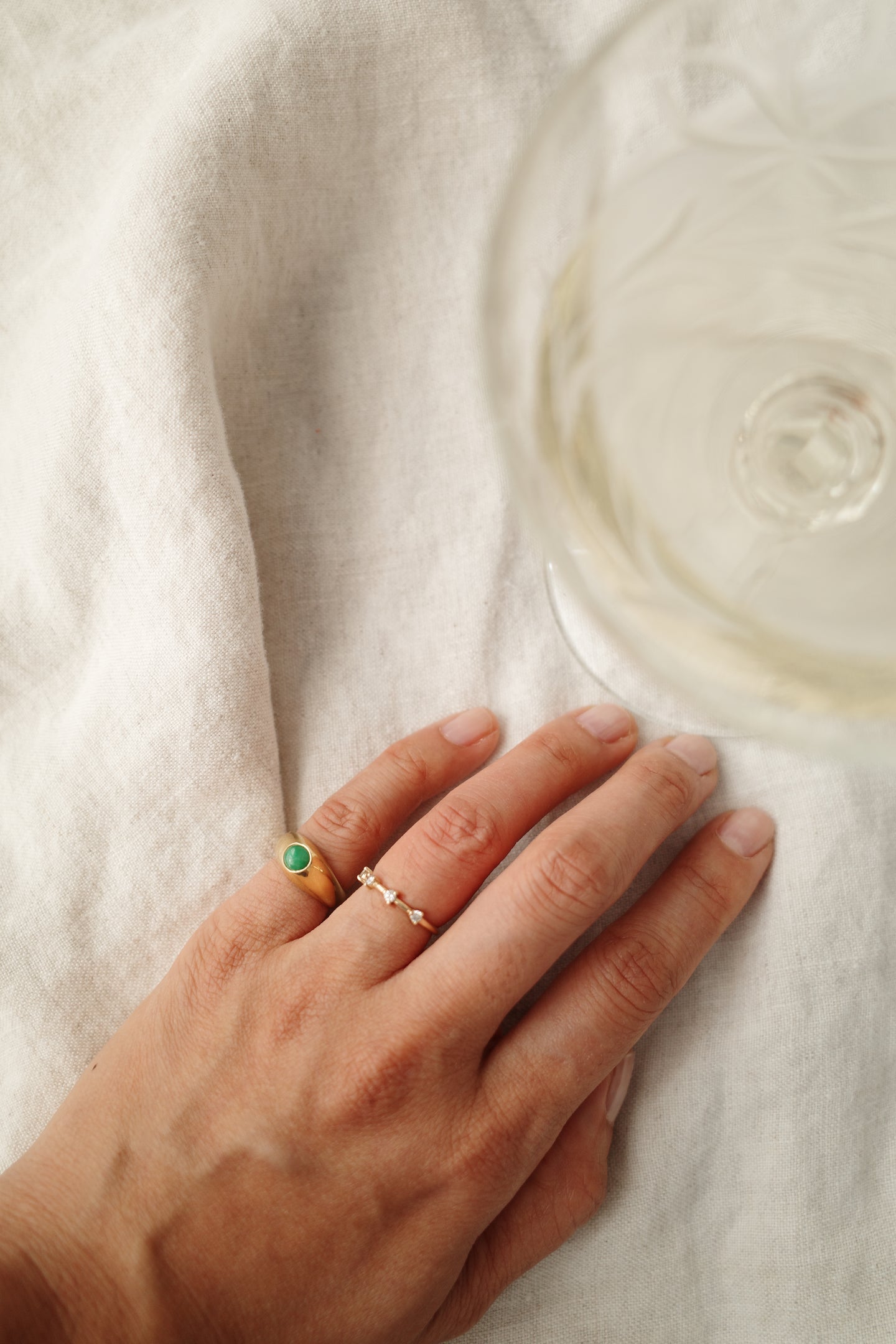 Gold Jadeite Ring