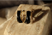 Load image into Gallery viewer, Diamond and Onyx Earrings
