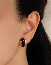 Load image into Gallery viewer, Diamond and Onyx Earrings
