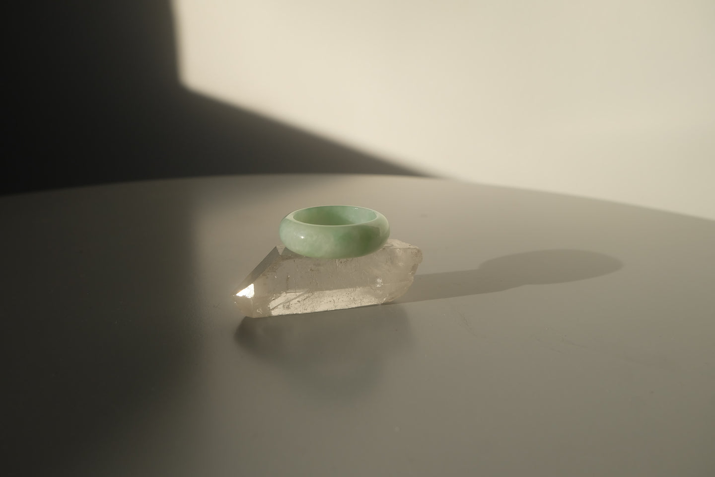 Green Jadeite Ring No. 007 - size 8.75